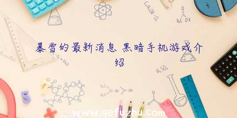 暴雪的最新消息